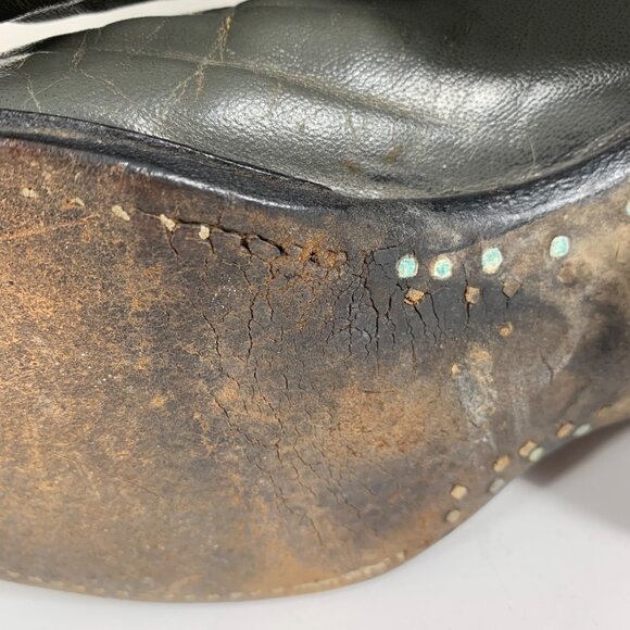 Vintage TONY LAMA Gray Embroidered Western Cowboy Boots 5407 Mens Size 11D - Picture 11 of 12